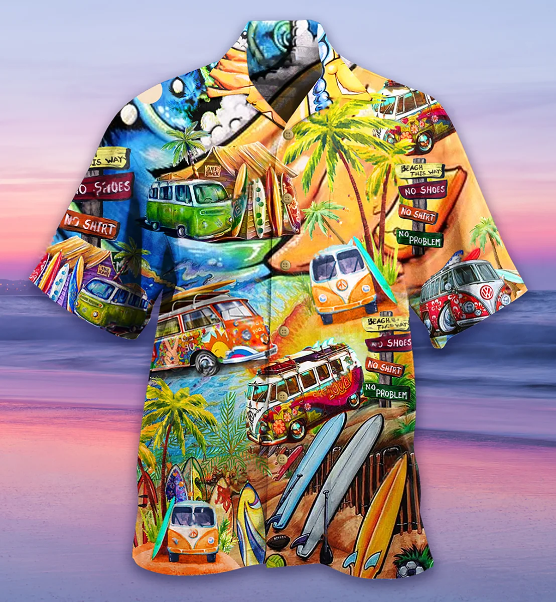 Hawaiian Shirt Men 3D Print Short Sleeve Cuban Tops Oversize Beach Bar Wear Summer Vacation