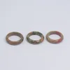 Simple Healing Crystal Band Rings Natural Stone Quartz Agates Jaspers Dainty Finger Solid Ring Women Fashion Minimalist Jewelry 6