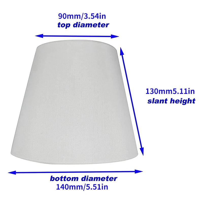 B62B-Set Of 6 White Fabric Cloth Clip On Chandelier Lamp Shades, Replacement For E14 Wall Lamp Chandelier Home Decoration