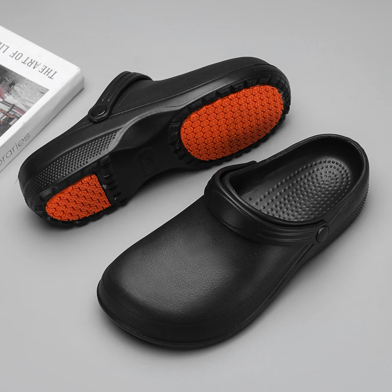 2025 Men Women EVA Chef Shoes Non-slip Waterproof Oil-proof Shoes Comfortable Workers Slippers Outdoor Fishing Shoes Size 36-45