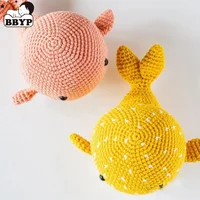 1PC Baby Nursing Cute Cartoon Crochet Whale Pendant Rattle For Baby Mobile Pram Crib Ring Accessories Newborn Grasping Toys Slee 1