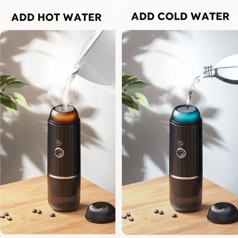 Espresso Coffee Maker Wireless Portable Heating Espresso Machine Coffee Maker Rechargeable Concentrated Extraction Coffee Machine for Travel Office