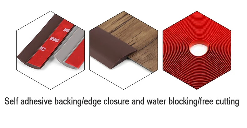 Description Picture 5 of itemPVC Floor Edge Pressing Strip Anti-collision Threshold Strip Door Joint Pressing Strip Floor Stickers Carpet Edge Gap Shielding