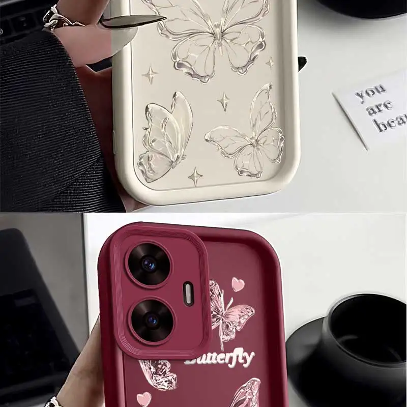 C55 Liebe Schmetterling Sky Eye Leiter Telefon Fall Für Realme C67 C65 C53 C51 C35 C33 C31 C30 C25 C21 C20 C17 C15 C12 C11 Abdeckung – Detail 6