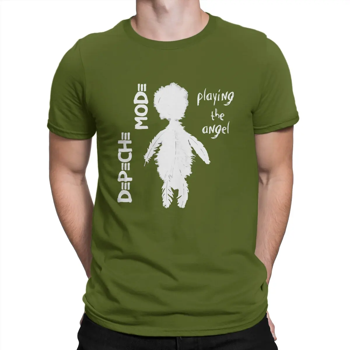 thumbnail image 1 of Camiseta de hombre Playing The Angel, divertida camiseta de algodón, camiseta de manga corta Depeche Cool Mode, camiseta de cuello redondo, idea de regalo, 1 of 7