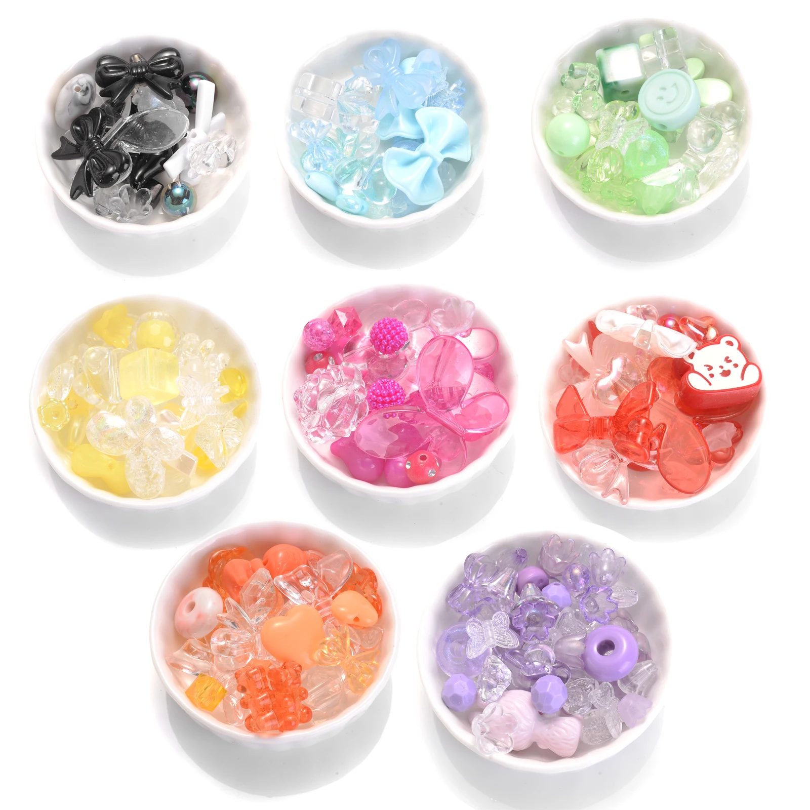 50g/lot Baroque Style Random Mixed Beads Acrylic Drip Oil Transparent Beads Handmade DIY Bracelet Beaded Material acrylic beads