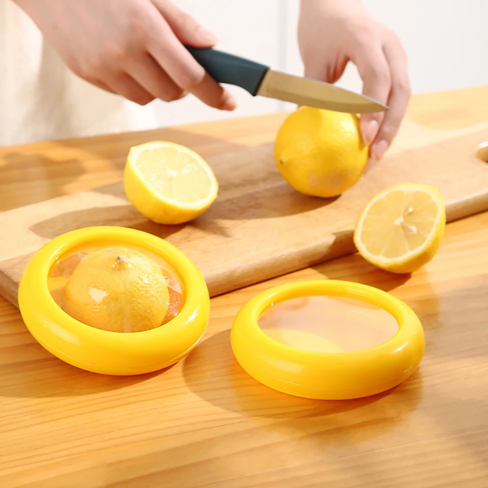 4 Pezzi Contenitori in Silicone Riutilizzabili per Frutta e Verdura, Silicone Fruit Storage Box, Scatola per Mantenere Freschi Frutta e Verdura, per Conservare Verdure Cipolle Pomodori Limoni Avocado
