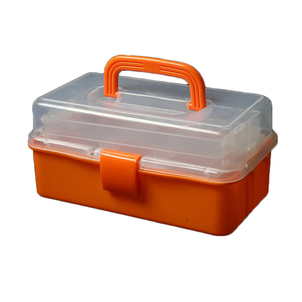 BTOER 3 Layers Fishing Tackle Box Tool Box Organizer Storage Box Cantilever Box Folding Tool Tackle Box Multipurpose Tool Storage Box A
