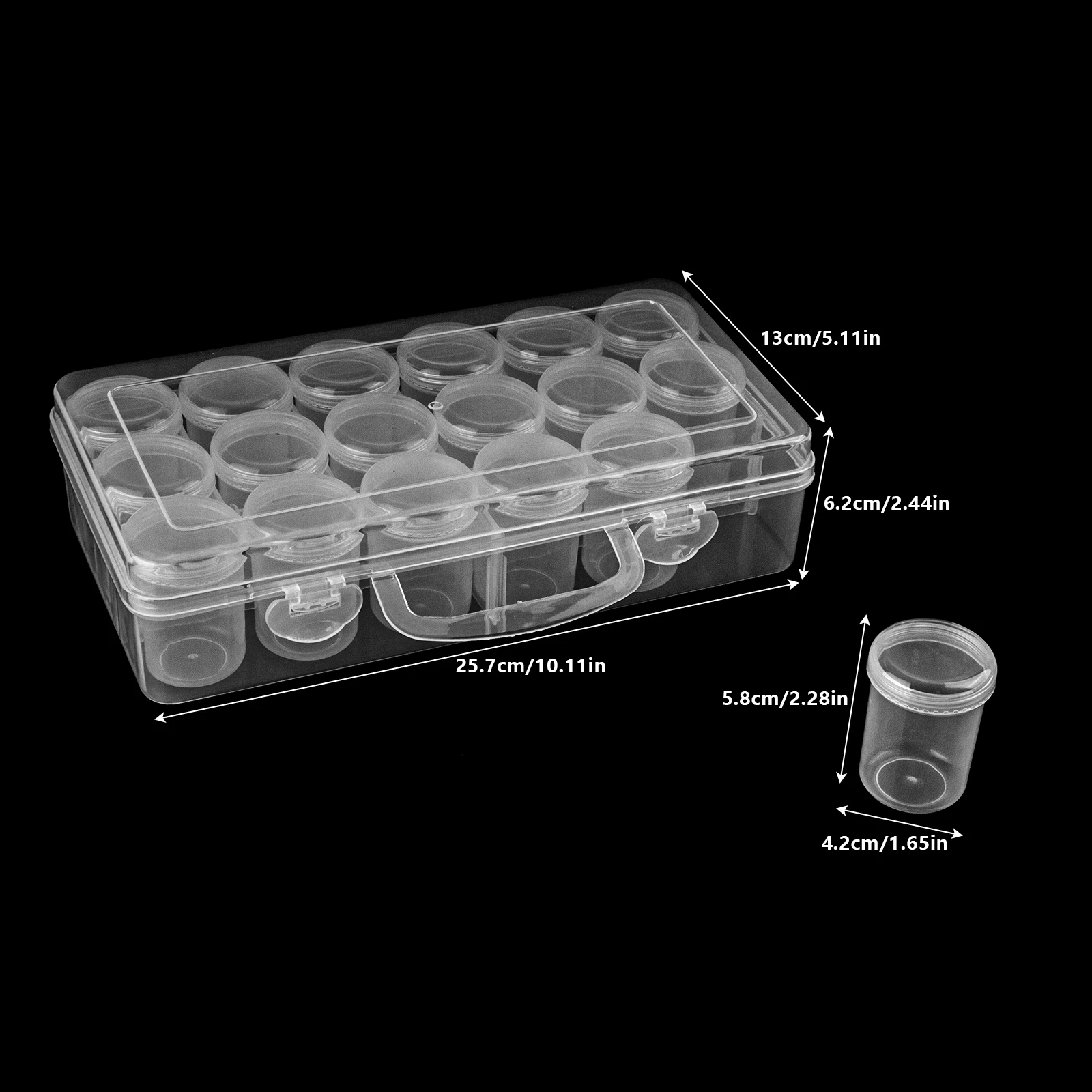 1 Set of 18cans Storage Boxes ,Storage Gift Diamond Painting Stone Beads, Suitable for Diamond Embroidery Box DIY Craft, Storage