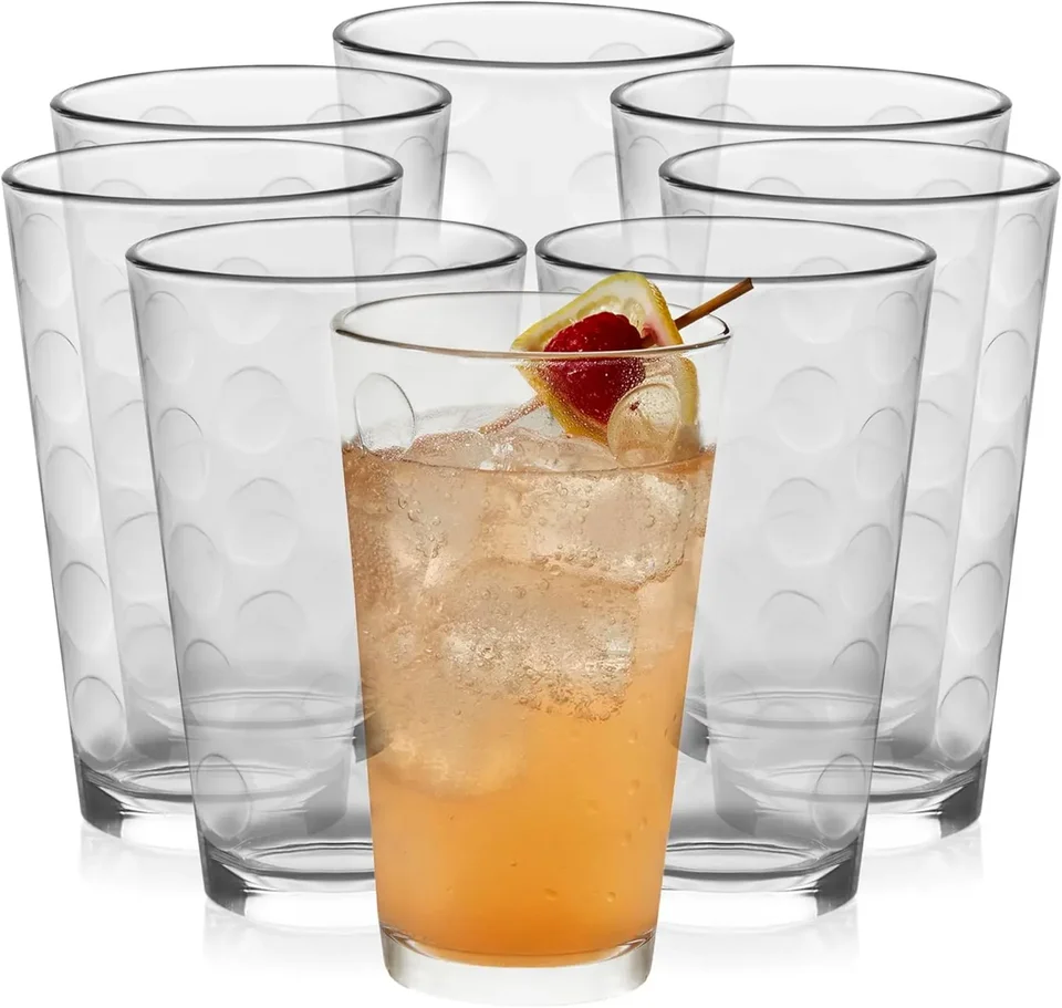 Reno Polka Dot Tumbler Glass Set of Eight
