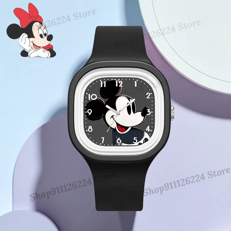 Disney Mickey Girls Watches for Women Cute Anime Minnie  Kawaii Stitch Children Clock Toys Accessories relogio infantil 2