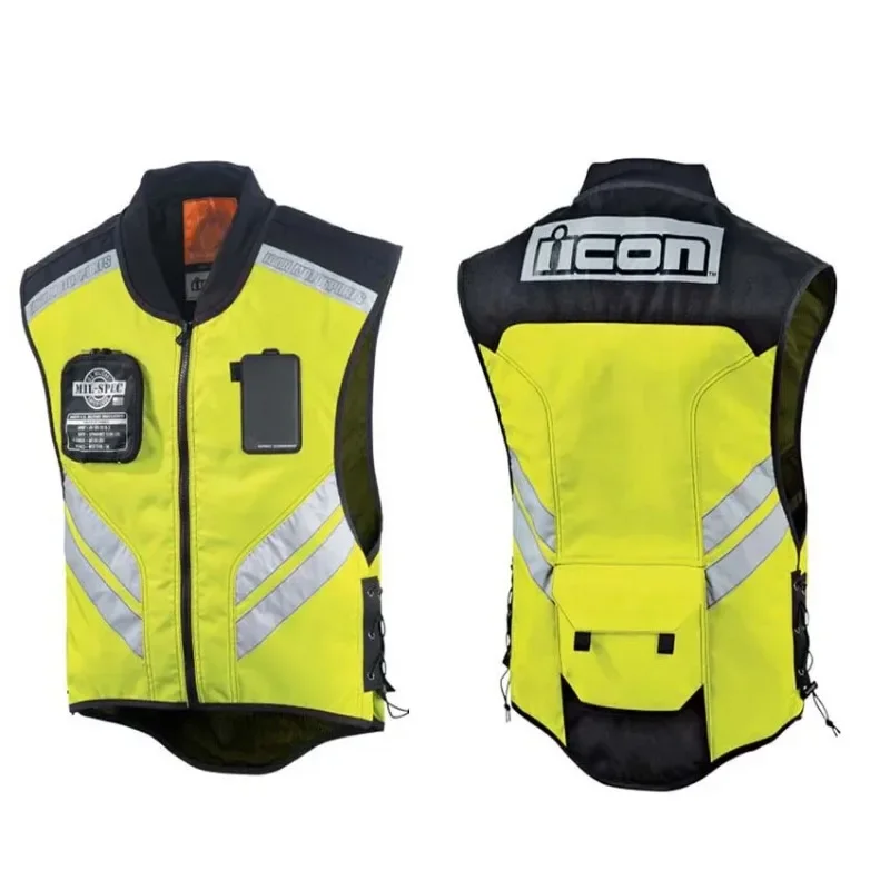 Riding Reflective Vest MOTO Waistcoat Non-sleeve Clothing for Motocross Off-Road Racing Motorcycle Touring Night Riding 1PC reflective vest