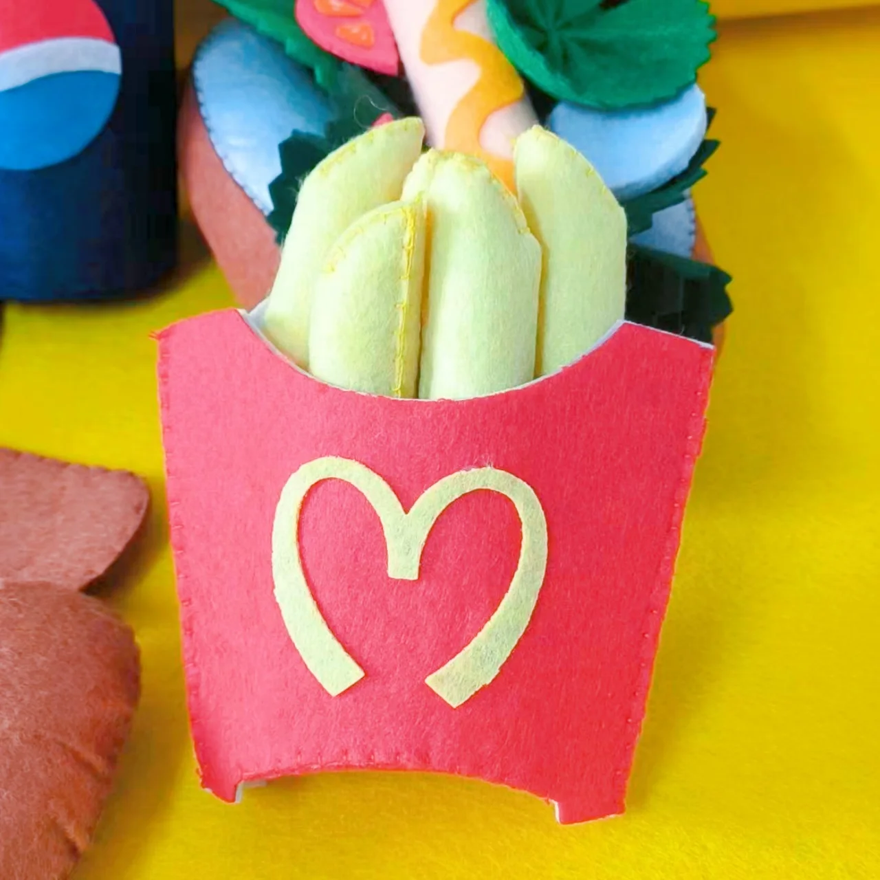 수제 부직포 DIY 시뮬레이션 중국식 서양식 패스트푸드 장난감 재료 키트 유치원 역할놀이 홈 스위트 홈