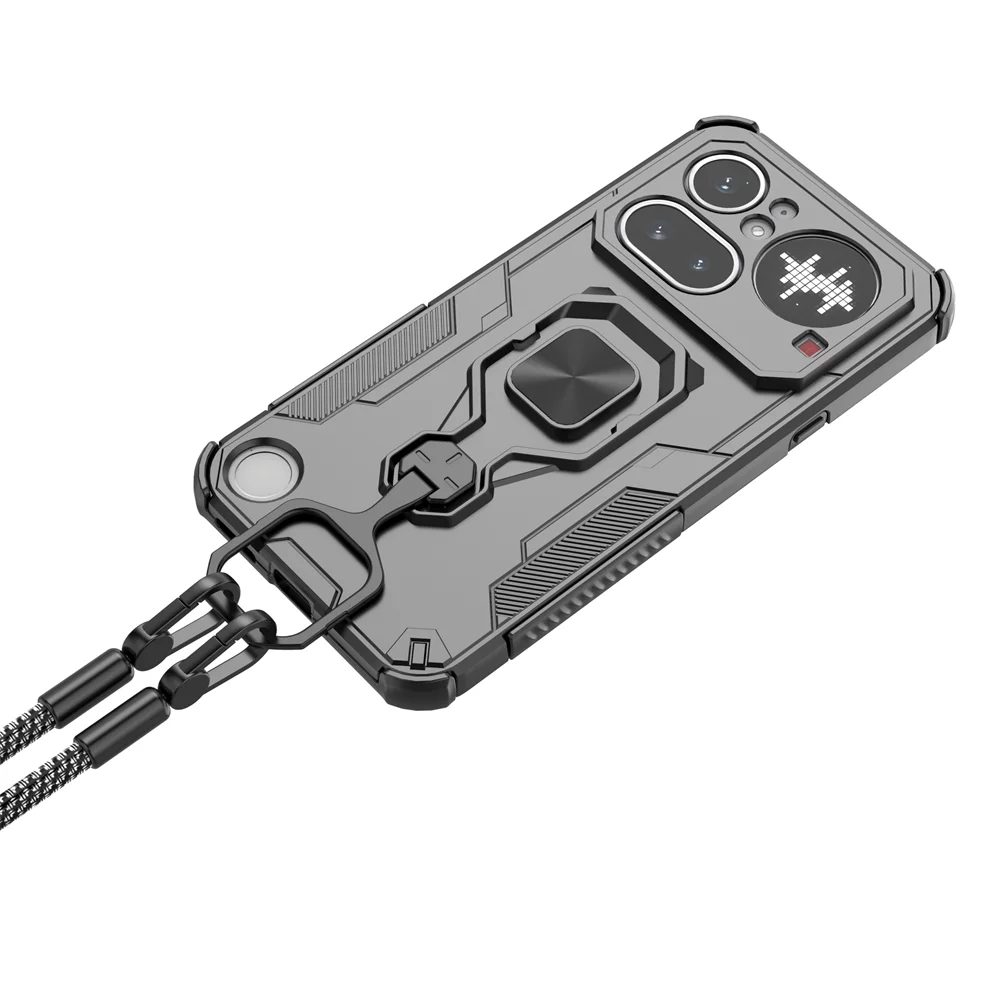 Rugged Armor Hard Plastic Phone Case with Kickstand - Heavy Duty Protection