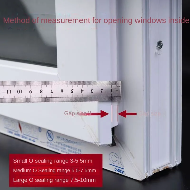 5/10/20M O-shaped Plastic Steel Window Universal Silicone Rubber Sealing Strip Casement Window Thermal Insulation Sealing Strip