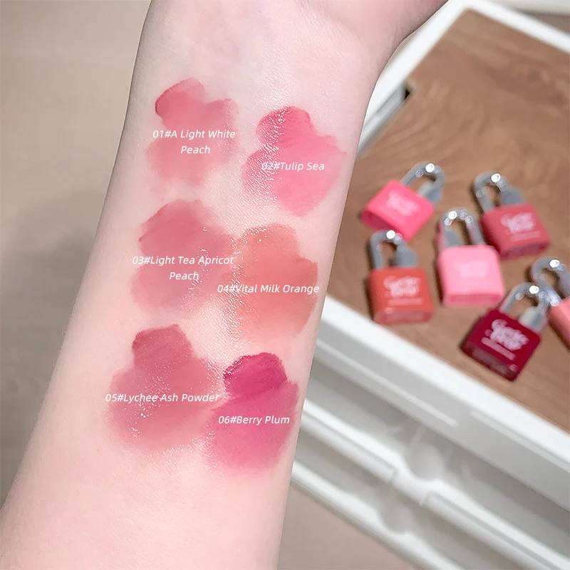 Lock Shine Gloss Lip Tint Hydrating Mirror Jelly Lip Glaze Water-light Gloss Long Lasting Waterproof Glossy Berry Red Tint