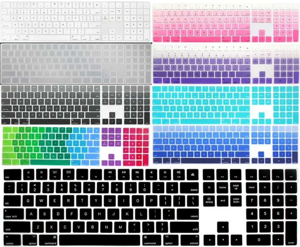 Apple Magic Keyboard Silicone Cover - US English Numeric Pad Edition, Multicolor