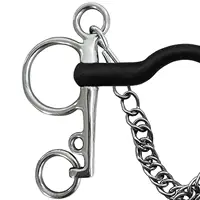 Durable Horse Bit, with Curb Hooks Chain Horse Bit, Harness, for Equestrian Horse Chewing 1