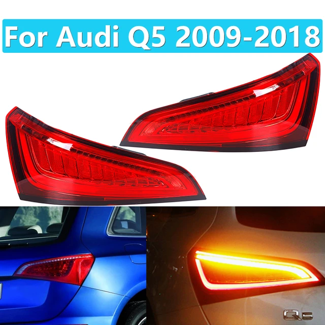 Auto Schwarz Hinten Bumper Licht Rücklicht mit LED Birne Blinker Bremslicht  mit Kabelbaum Fit für Audi q5 2009-2016 - AliExpress