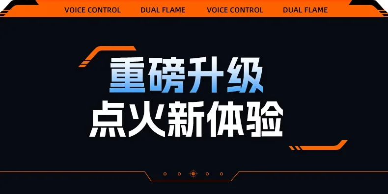Description Picture 4 of itemHOT Voice Controlled Ignition Dual Flame Butane Gas Lighter Open Fire Switching Jet Fire Visual Gas Window USB Electric Lighters