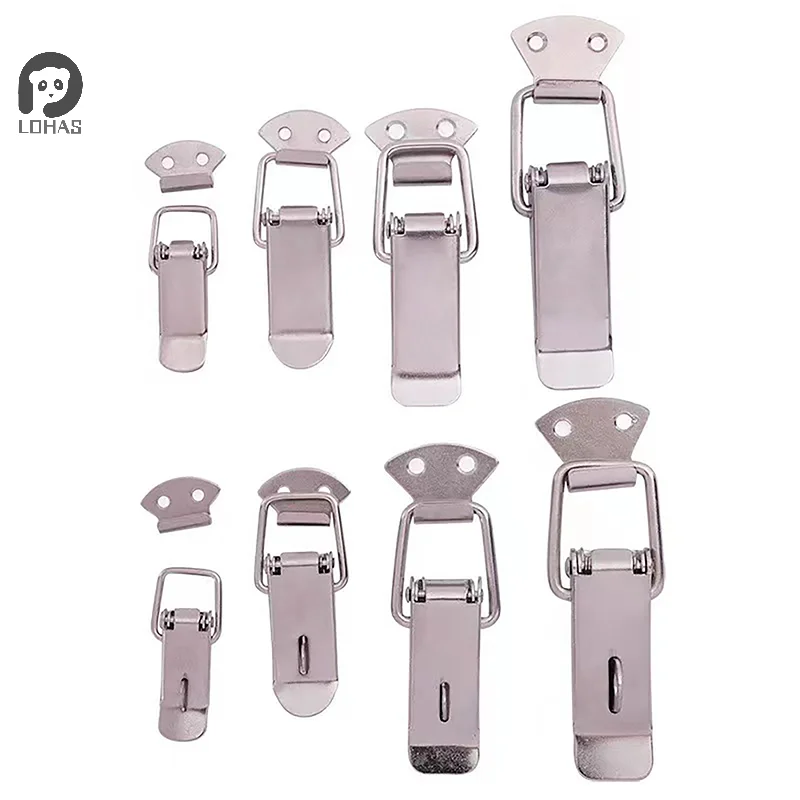 Loaded Draw Toggle Clamp Hasps Latch Catch Duck-mouth Buckle Hook Wooden Box Hasps Clamp Metal Spring Catch Clasp toggle latches jewelry box hasps decorative latches