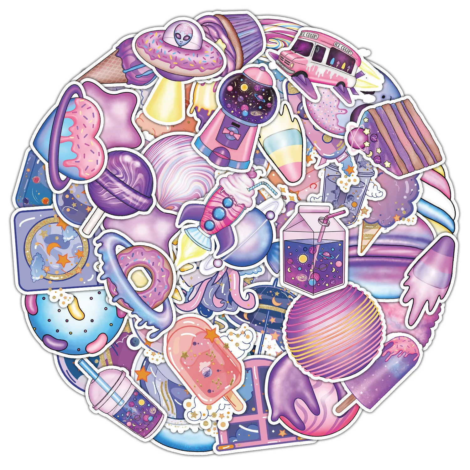 

10/30/50Pcs Dream Candy Waterproof Graffiti Sticker Aesthetic Decorative Luggage Laptop Cup Phone Diary Scrapbook Kids Stickers