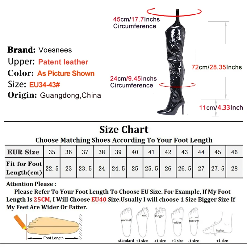 Women Pointed Thigh Boots Black Belt Buckle Female Shoes High Heels Shoes Patent Leather Over The Knee Boots Sapatos Femininos