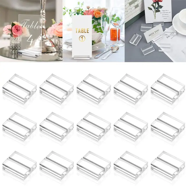 Segnaposto Legno Per Tavoli - 10 Pezzi, Portacarte Per Matrimoni E Feste - Foto 4