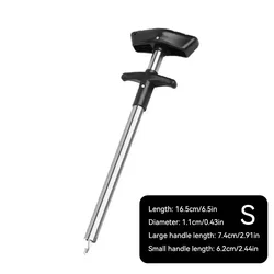 Compact Aluminum Fish Hook Remover and Lure Extractor Tool (S Grey)