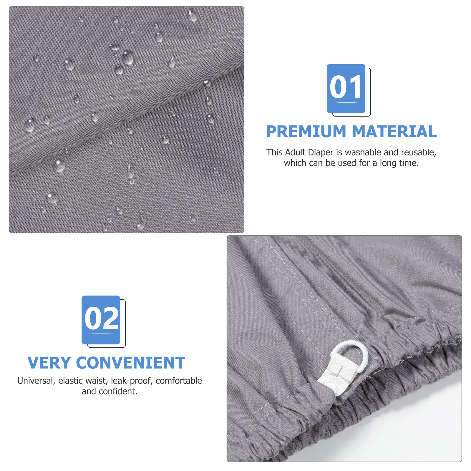 Reusable Elastic Waist Anti Leak Skirt For Care Adult Diapers Washable Bed Protection Incontinence Sheet Physiological Period reusable diapers reusable menstrual pads