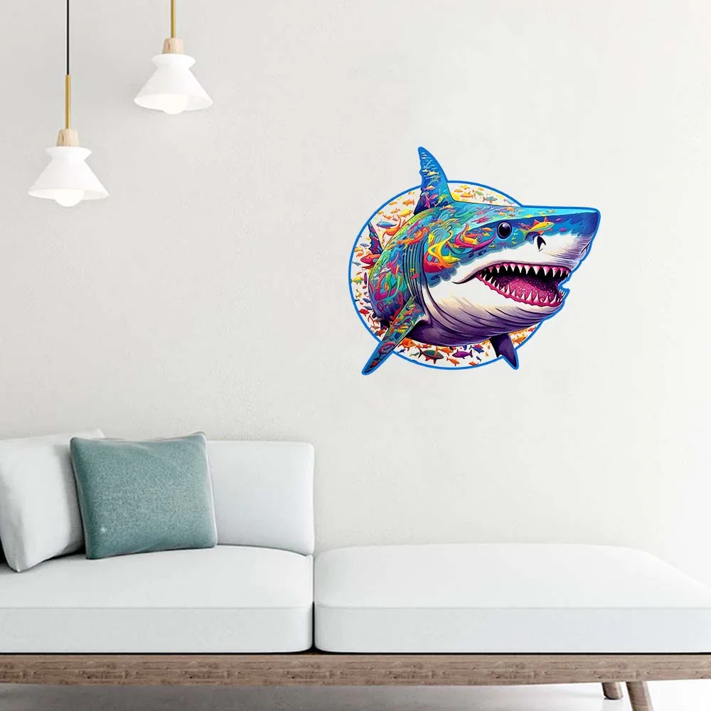 Shark Wooden Puzzle Personalized 3D Puzzle Adult Children's Gift Education Children's Toy Game jigsaw puzzles wooden jigsaw puzzles wooden puzzle toys educational puzzles mini jigsaw puzzle