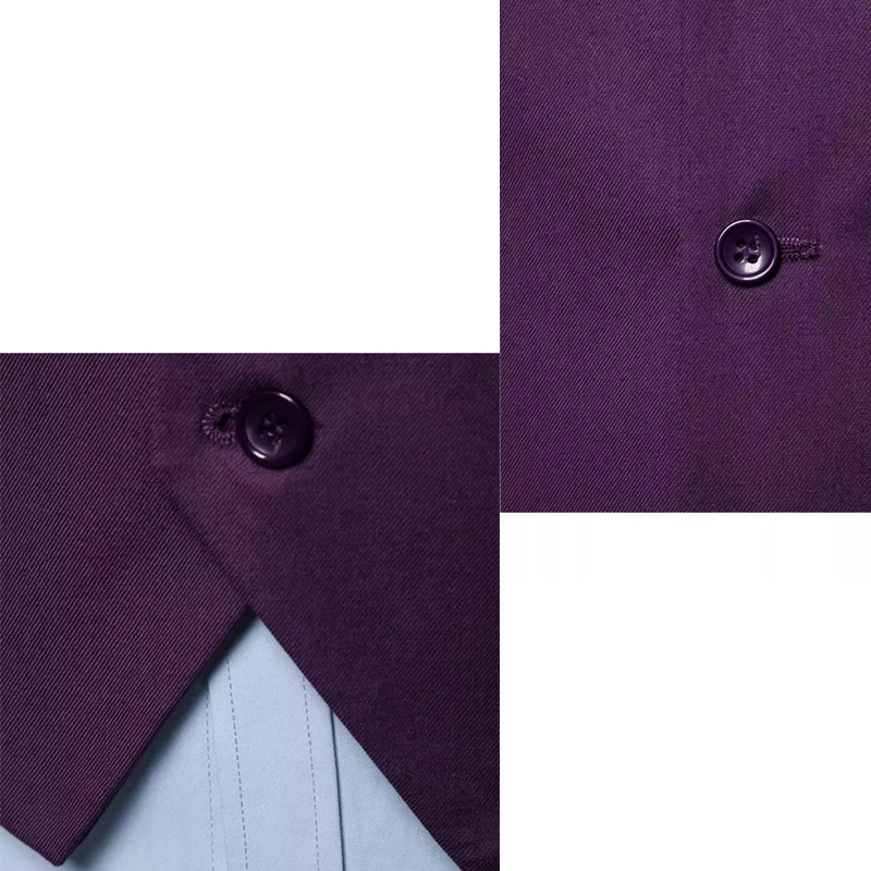Men's Suit Vest Business Formal Dress Waistcoat Tuxedo Suit Vest for Men Rose Red Blazer Vests V-Neck Single Breasted 3 Pockets