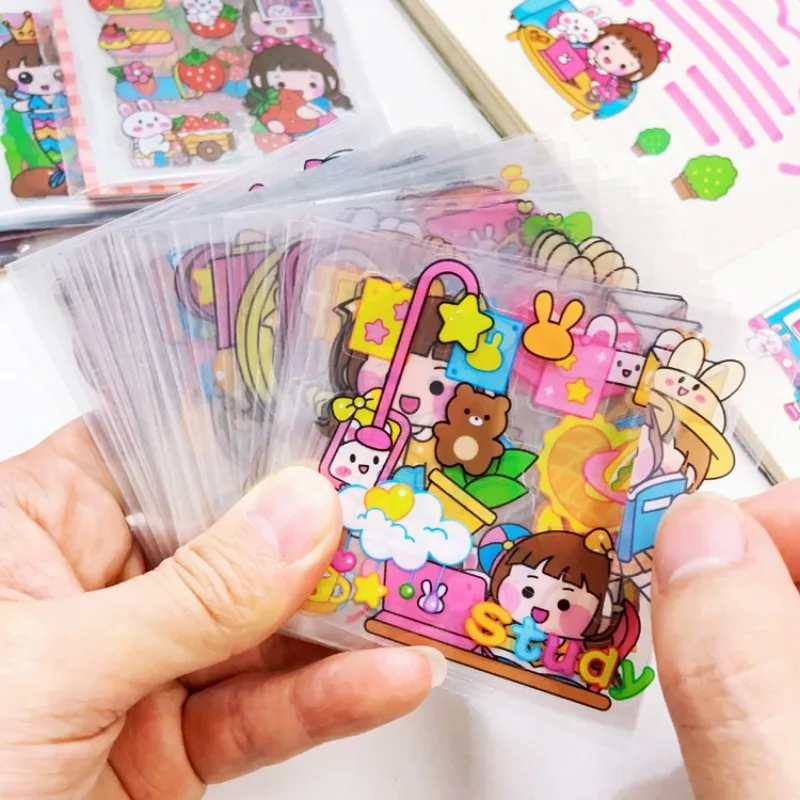 

100/200pcs Stickers Pack Set Assorted Series Cartoon Girl Handmade DIY Deco Scrapbooking Diary Album Aesthetic Cute Kawaii Toy