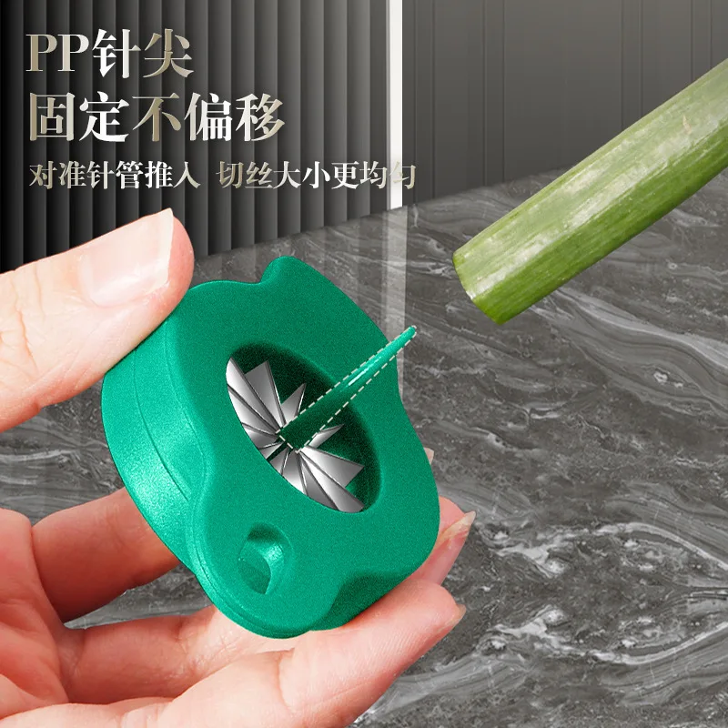 Stainless Steel Scallion Cutter Useful Things For Kitchen Portable Thickened Gadgets Multi Function Vegetable Chopper Utensils