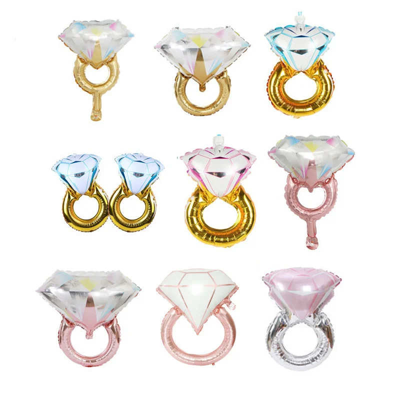 

Diamond Ring Balloon Valentine's Day Proposal Balloon Wedding Wedding Room Decoration Diamond Ring Aluminum Film Balloon