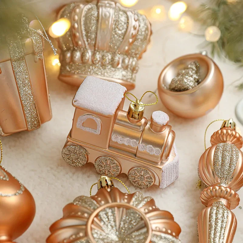 Christmas Tree Hanging Ornament Candy Champagne Pendants Navidad New Year Home Party Decoration Festival Supplies