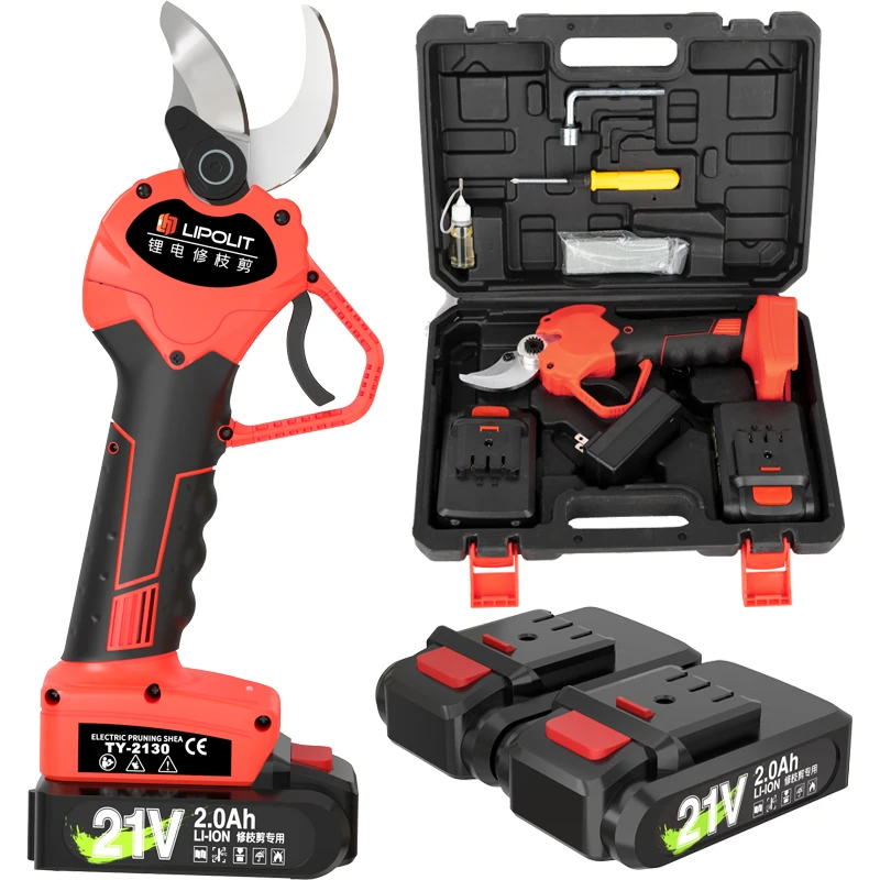 

Electric Pruning Battery Powered Tree Branch Pruner with 2 PCS Lithium Battery 30mm (1.2inch) Cutting Diameter Electric Pruning