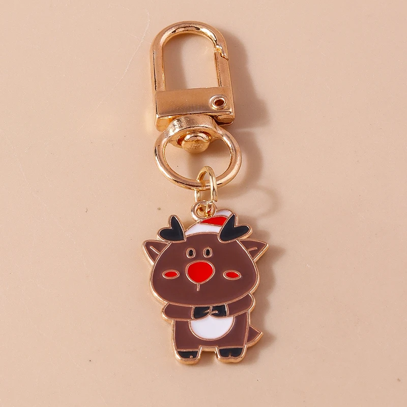 Aihua Neuer Weihnachts-Schlüsselanhänger Weihnachtsbaum Hirsch Glocke Weihnachtsmann Schlüsselanhänger Taschenanhänger Neujahrs-Schmuckgeschenke – Detail 7
