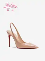 Heeled sandals Red Shiny Bottoms Naked color luxury Hollow 2025 New Elegant High Heels Sexy Slingbacks Ladies Shoes Women shoes - Image 4
