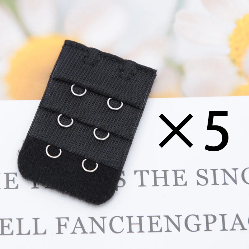 5Pcs/Set Buckle Ladies Useful Bra Extender Elastic Extension Strap Hook Adjustable Belt Intimates Handmade Women DIY Accessories