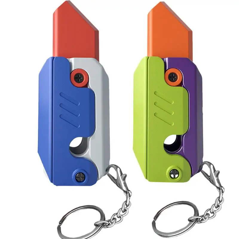 

3D Printed Carrot Gravity-Knife Sensory Toys Stress Relief Antistress Decom-pression Push Card Small Toy Gift For Kids Adults