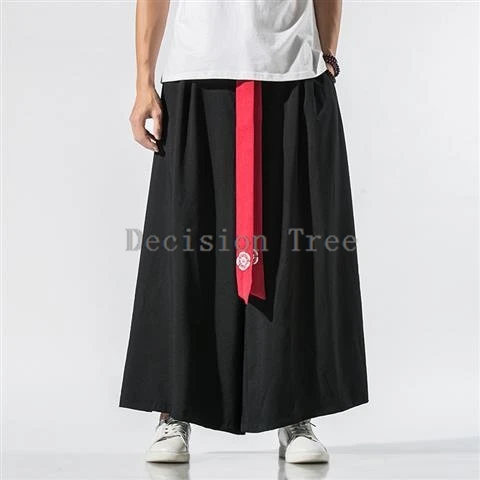 chinese style cotton linen men wushu pants improved tang suit kungfu pants ethnic style buddha buddhist zen lay meditation