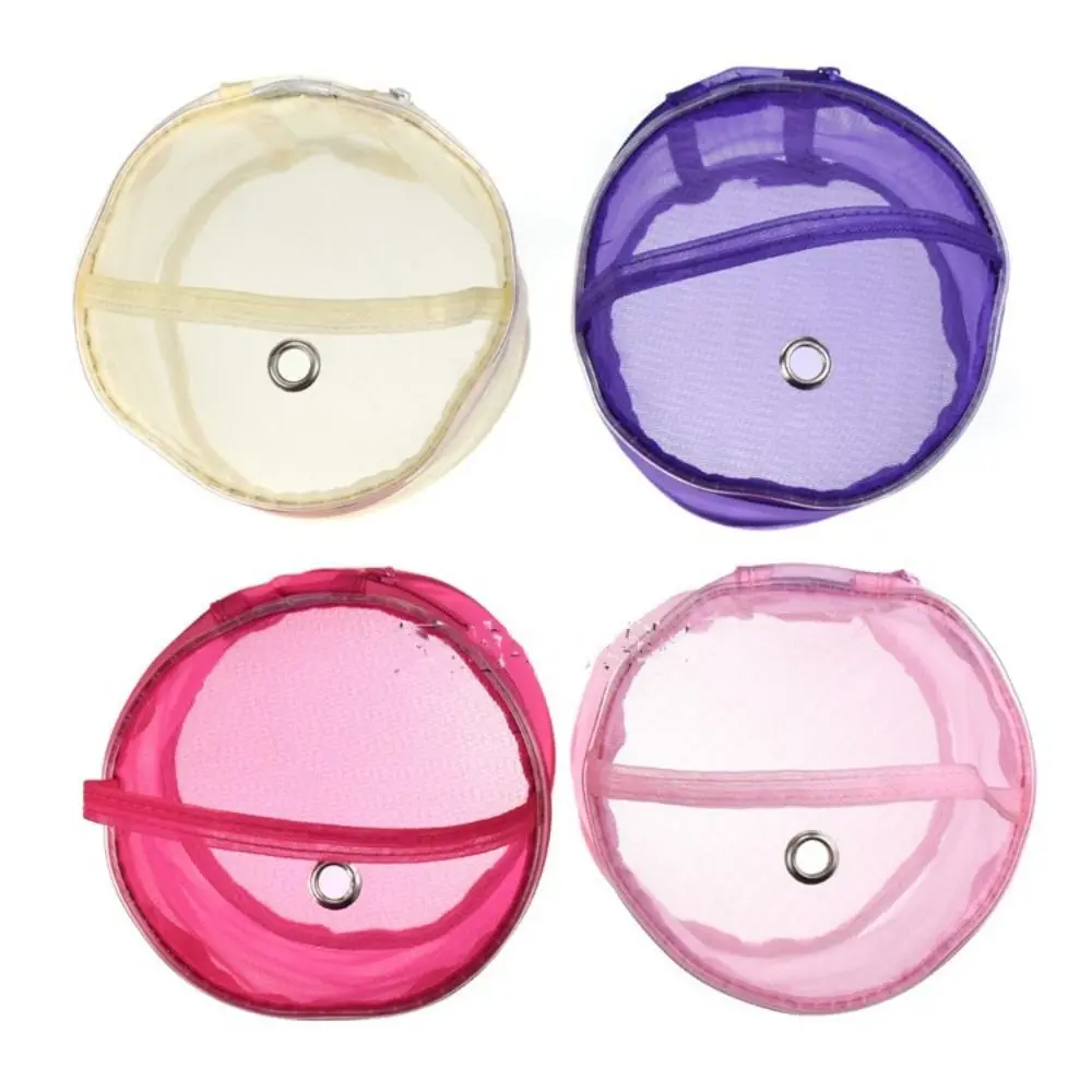 Yarn Storage Bag Colorful Yarn Storage Mesh Bag Mesh Weaving Round Bags Wool Storage for Crochet Organizer Knitting Baskets DIY Accessories