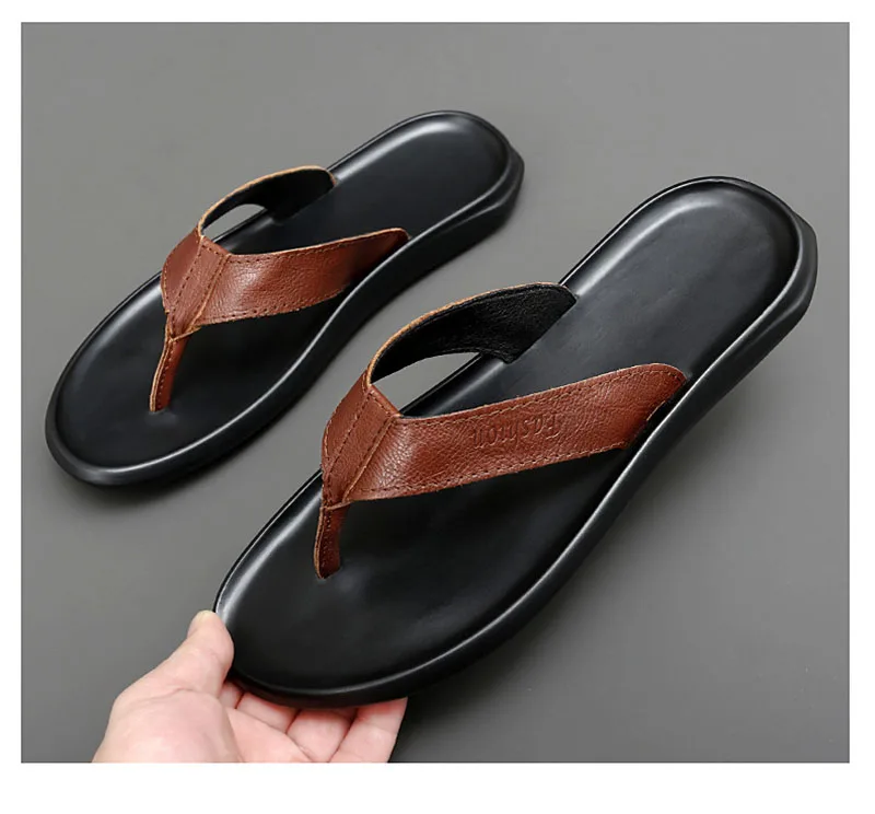 Leather Flip Flops Men | Men's Flip Flops | Leather Slippers