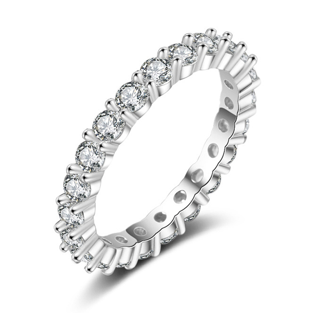 Women Tibetan Silver Wedding Party Finger Rings Dazzling Cubic Zircon Anniversary Gift Proposal Ring Timeless Jewelry