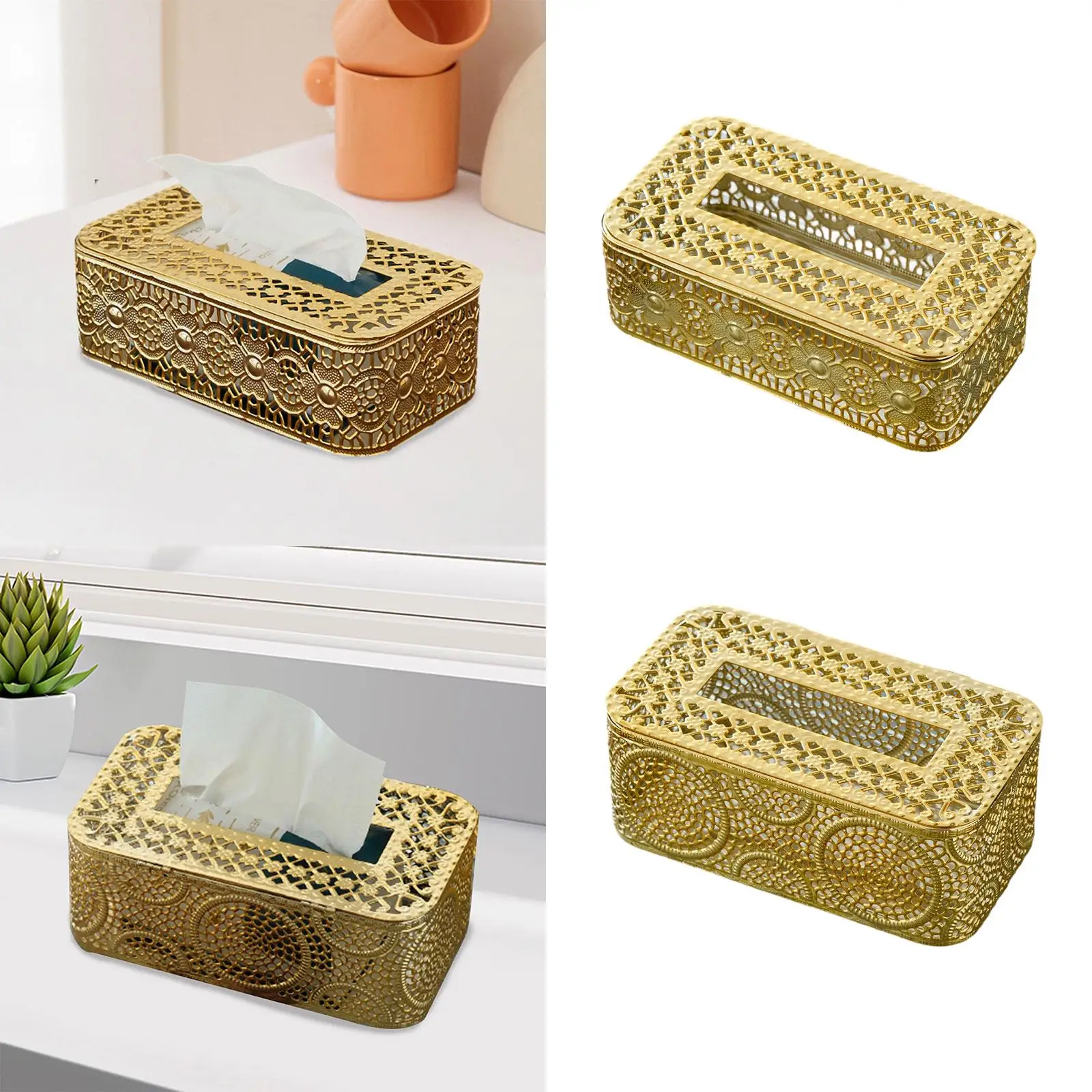 Tissue Box Toilet Paper Storage Rack Paper Tissue Napkin Holder Facial Tissue Holder for Living Room Office Toilet Hotel Bedroom 4