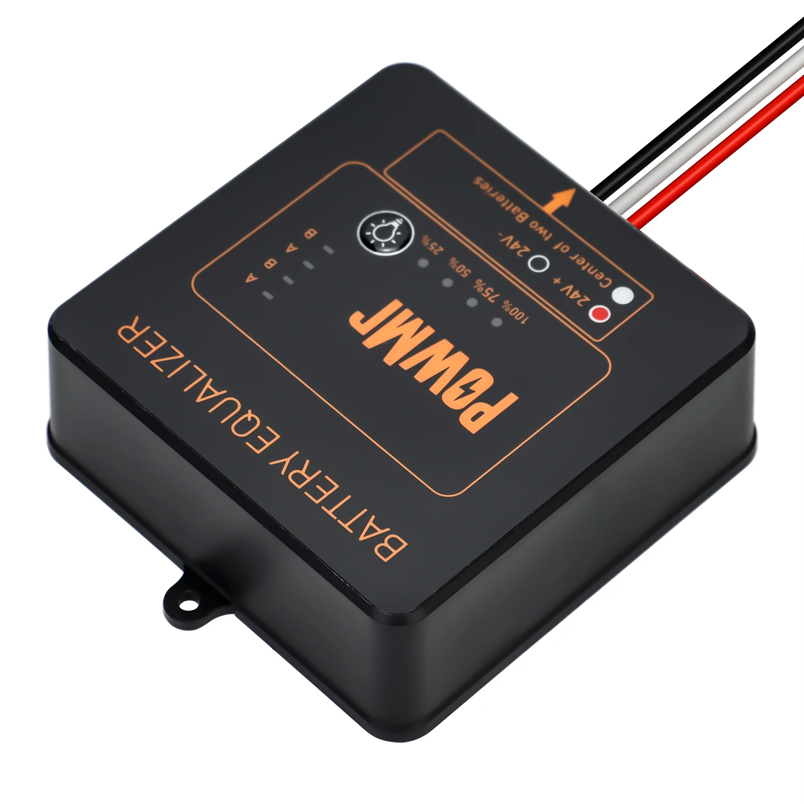Battery Equalizer Charger PowMr Battery Equalizer Voltage Balancer 24V 2&times;12V and 48V 4&times;12V or 8&times;12V or more Bank Extend Battery Life 1 Year and More