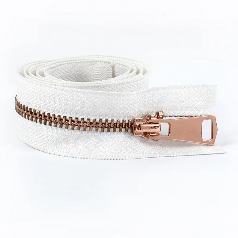 2pcs Meetee 5# Metal Zippers 15/60/70/80cm Auto Lock Zips for Down Coat Garments Zipper Shoes Pocket Garment Sewing Accessories 