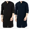 Fashion Simple Arabian Style Mens Long Shirt Muslim Robe