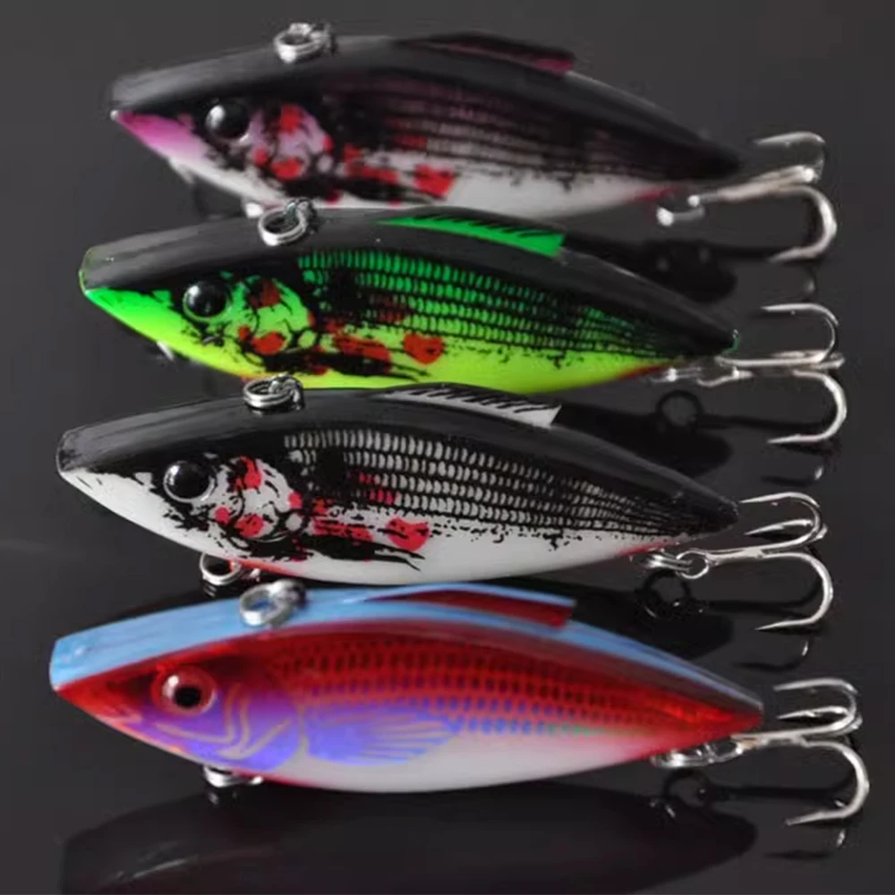 Rattlin Lipless Crankbait VIB Fishing Bait Trap Saltwater 6.5cm/7.5cm Hard Lure Trolling Walleye Salmon Sinking Wobber Fishing